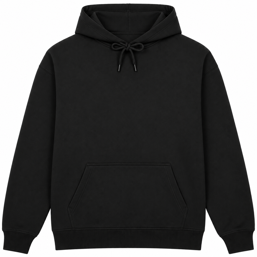 Custom Printed Adult Unisex Hoodie — Design Your Own Black