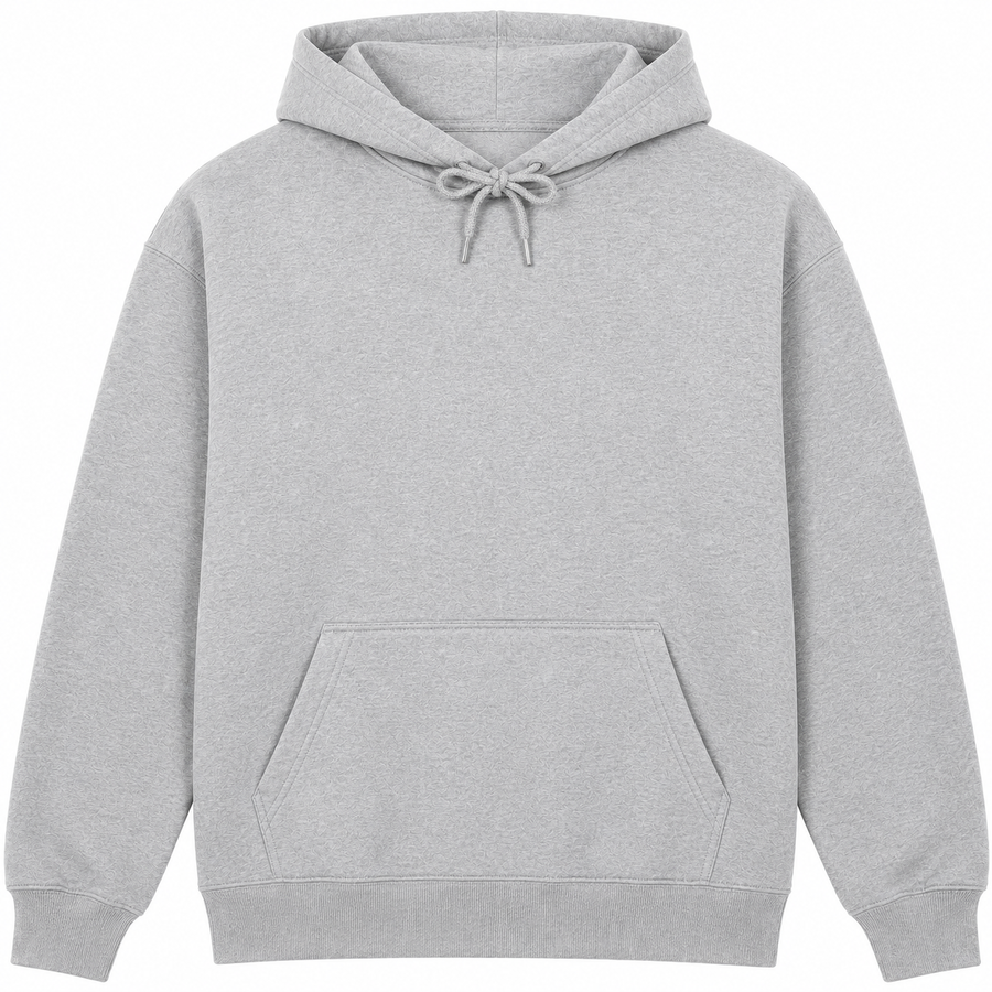 Custom Printed Adult Unisex Hoodie — Design Your Own Heather Grey