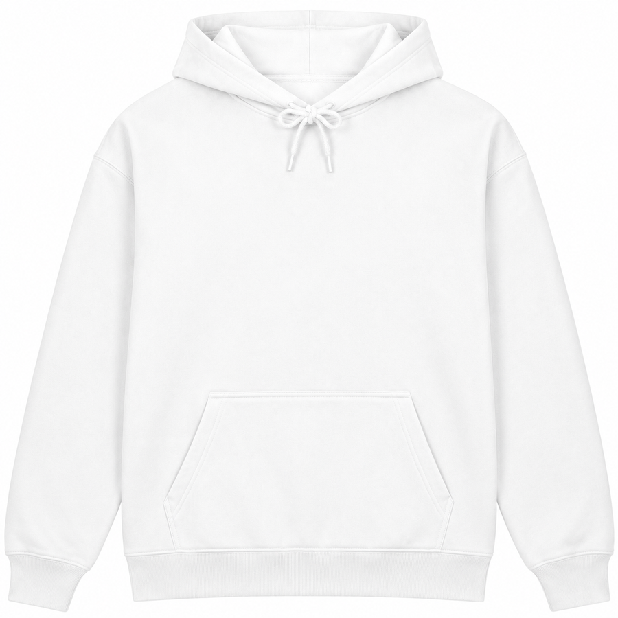 Custom Printed Adult Unisex Hoodie — Design Your Own White